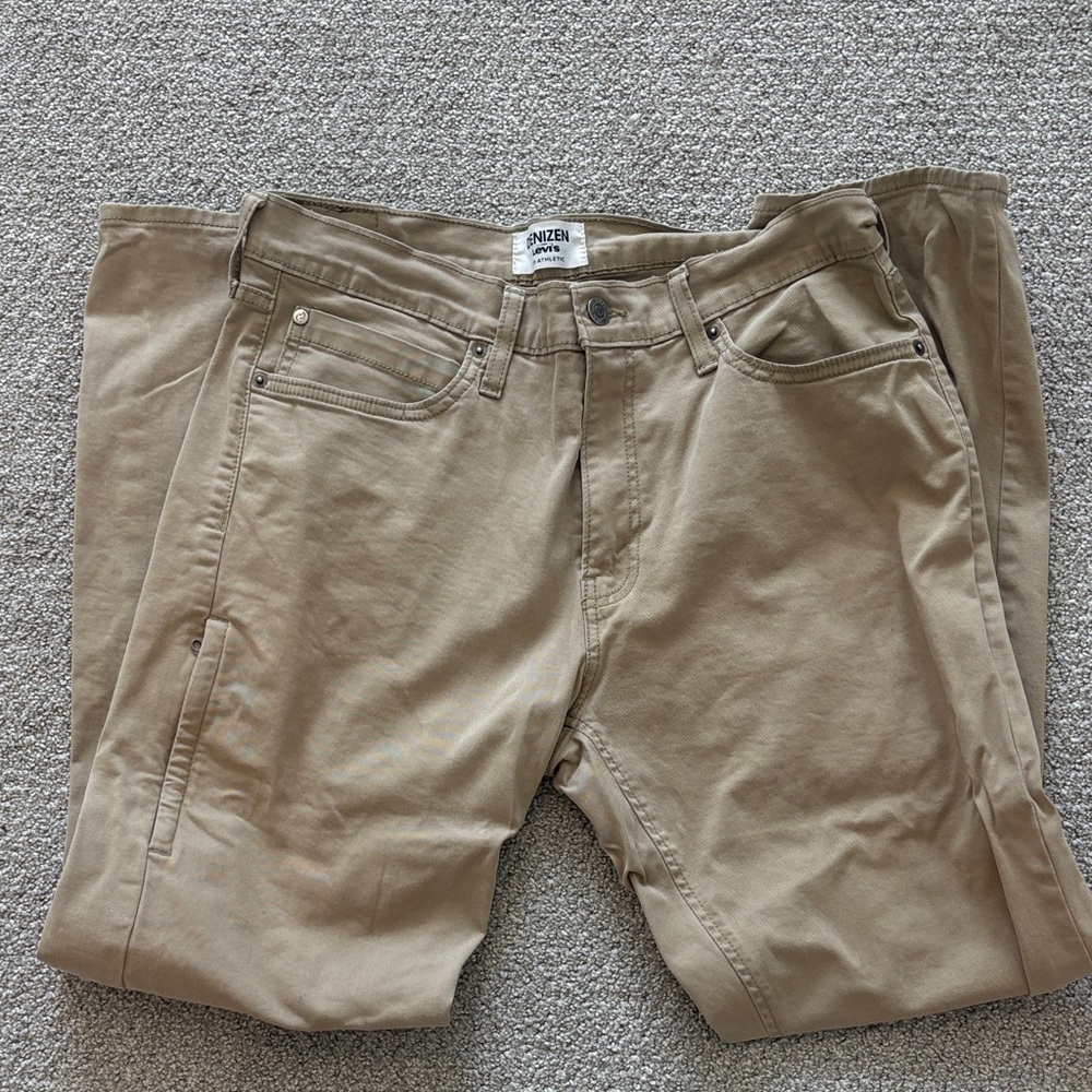 Levi's Denizen Athletic Khaki Pants - Picture 1 of 5